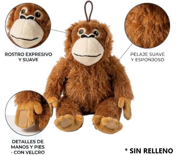 PELUCHE MONITO PUNCH SIN RELLENO(CON CIERRE)