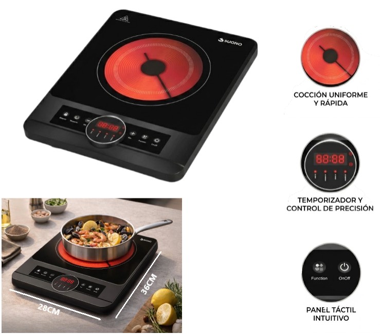 [PREITHOG0346] ANAFE ELECTRICO DIGITAL 1 HORNALLA