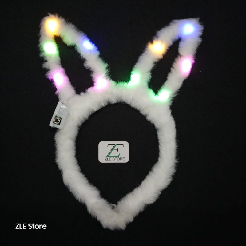 VINCHA CON LUZ CONEJO 10 LEDS X12U