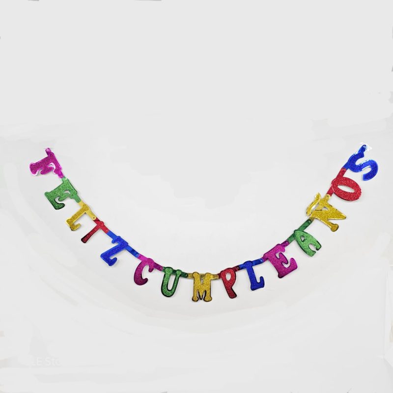 FELIZ CUMPLEAÑOS DE CARTÓN CON BRILLANTINA X12U CB-10