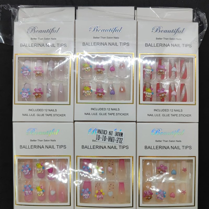 UÑAS POSTIZAS X12 4 MODELOS