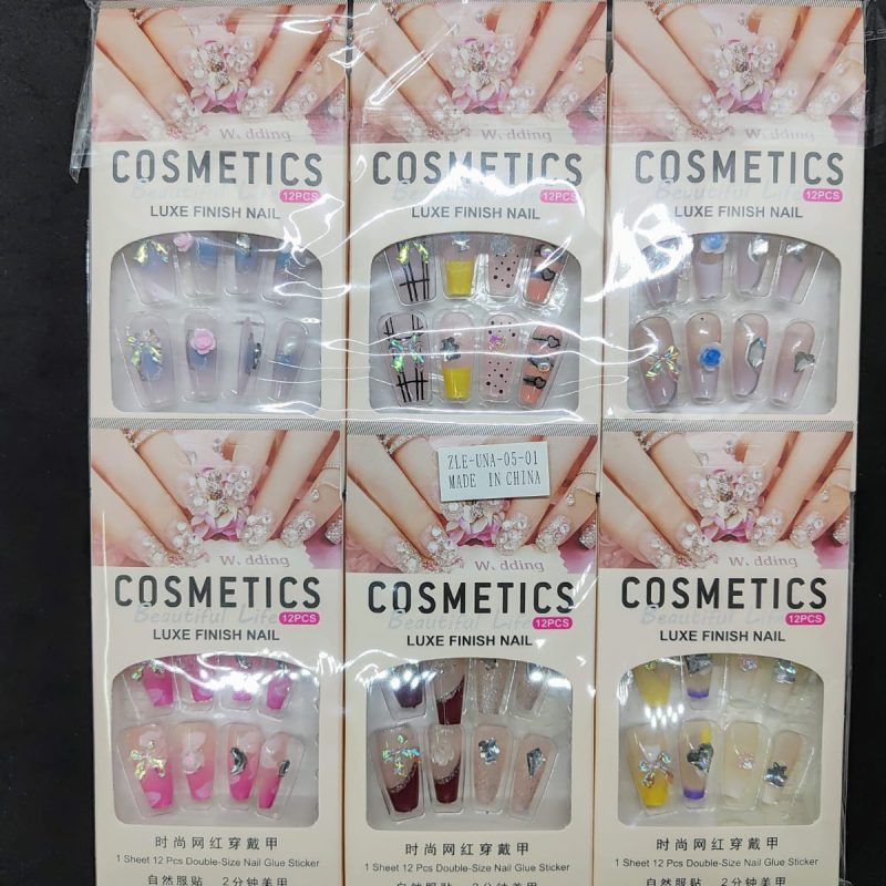 UÑAS POSTIZAS PARA NIÑA X12 9 MODELOS
