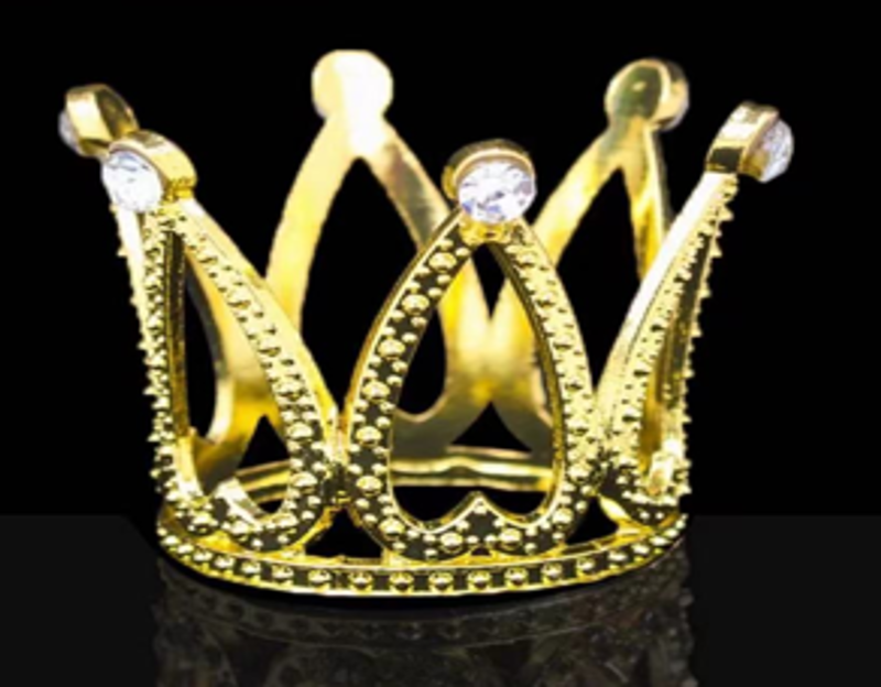 CORONA REY CORAZON CON DIAMANTES X50