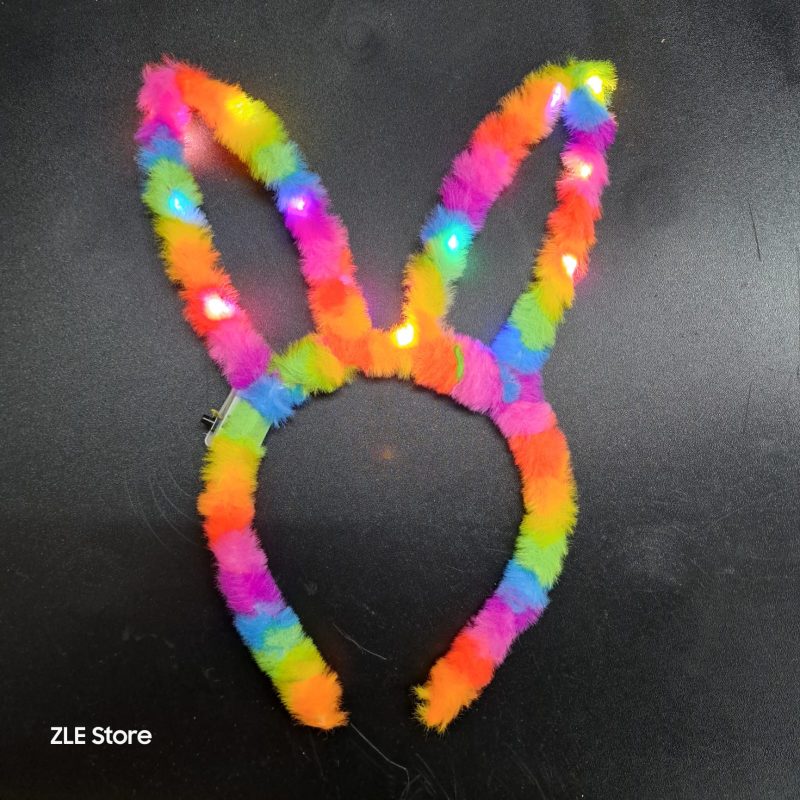 VINCHA CON LUZ CONEJO 14 LEDS X10U