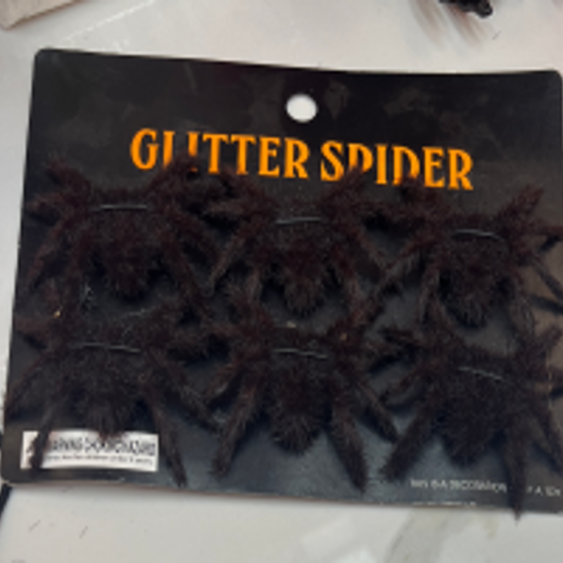 SET ARAÑAS NEGRAS HALLOWEEN X12