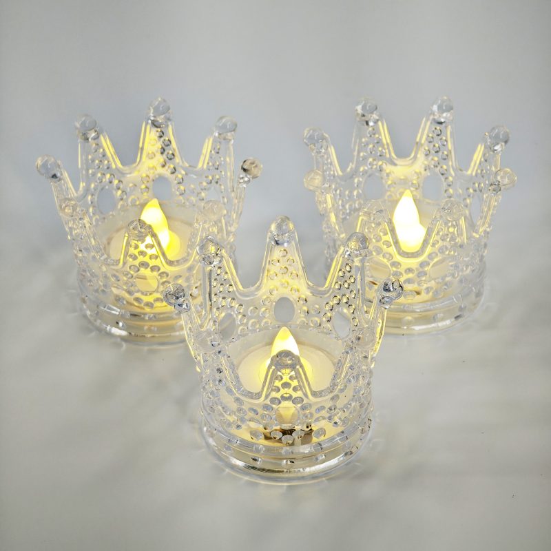 VELA CORONA CON LUZ X12