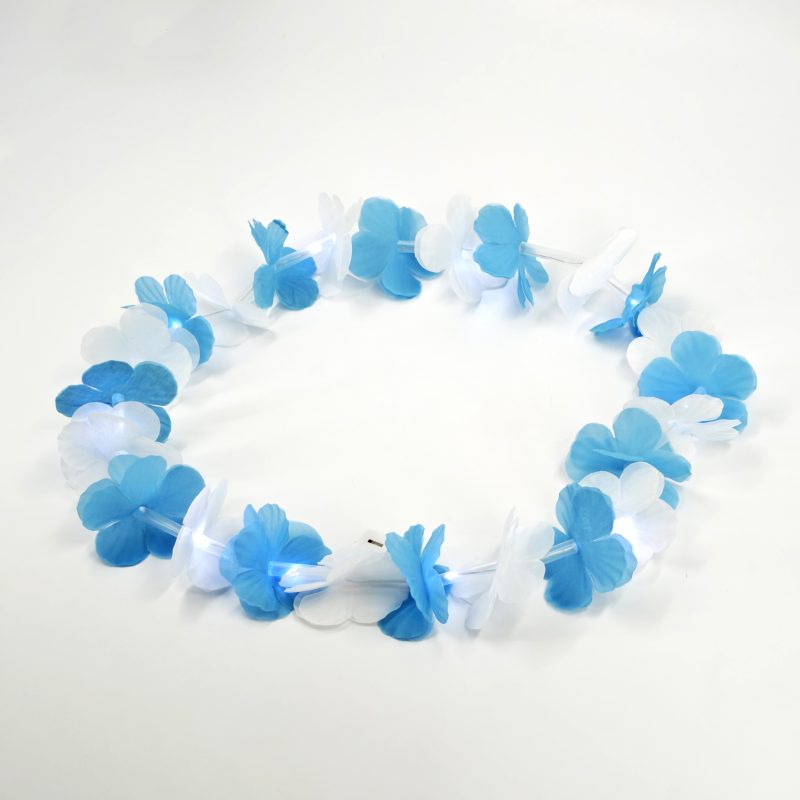 COLLAR DE FLORES LED X12
