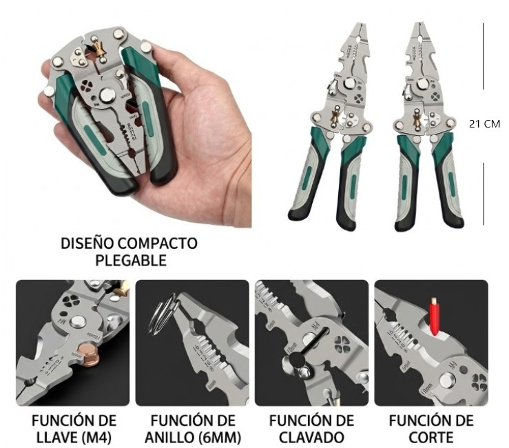 [PREITMELECH569] PINZA PELACABLES PLEGABLE