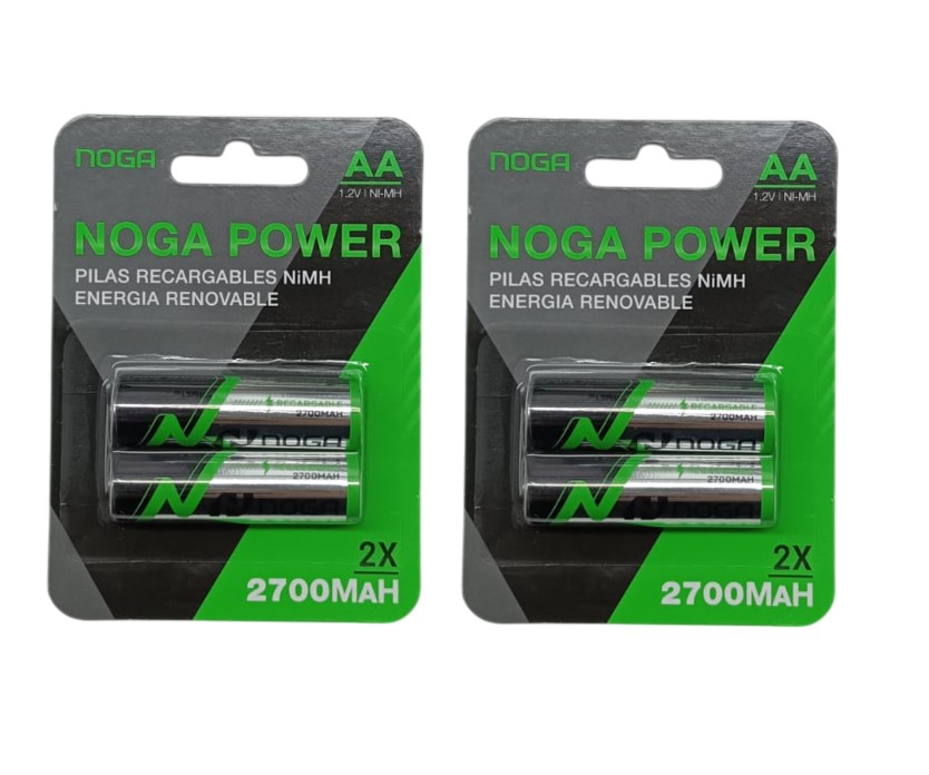PILAS AA BLISTER RECARGABLE NOGA 2700MAH