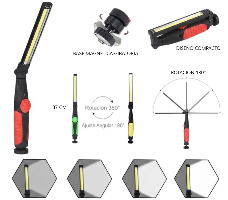 [PREITMELECH504] LINTERNA LED DE TRABAJO MAGNETICA Y PLEGABLE