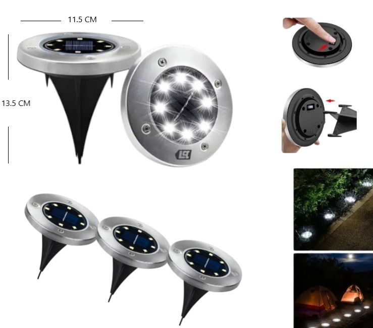 PACK 4 ESTACAS LED SOLARES EXTERIOR SL-600