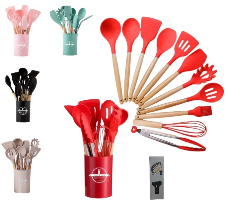 MELECH-186 SET DE UTENSILIOS 12P GRIS