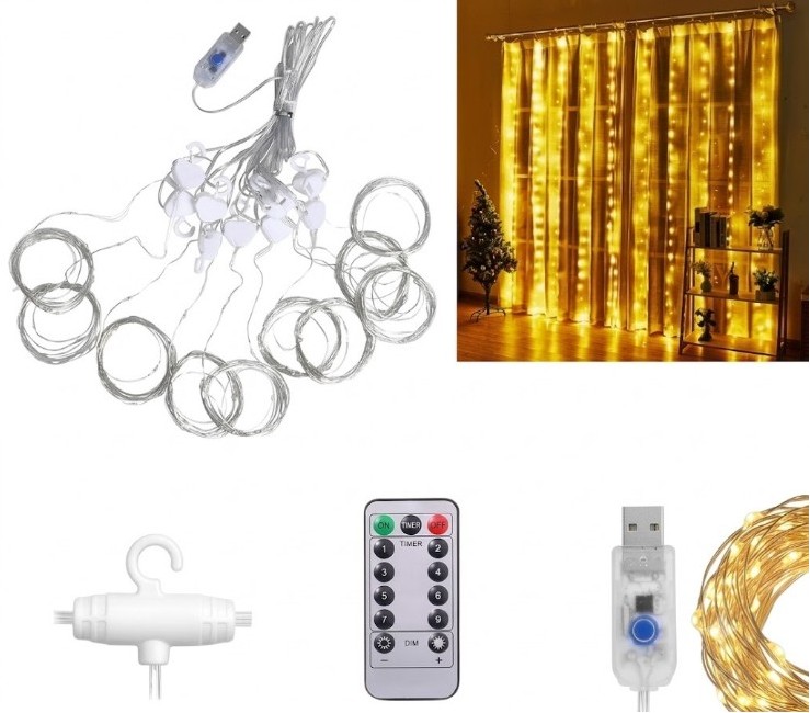 CORTINA LED DE ALAMBRE