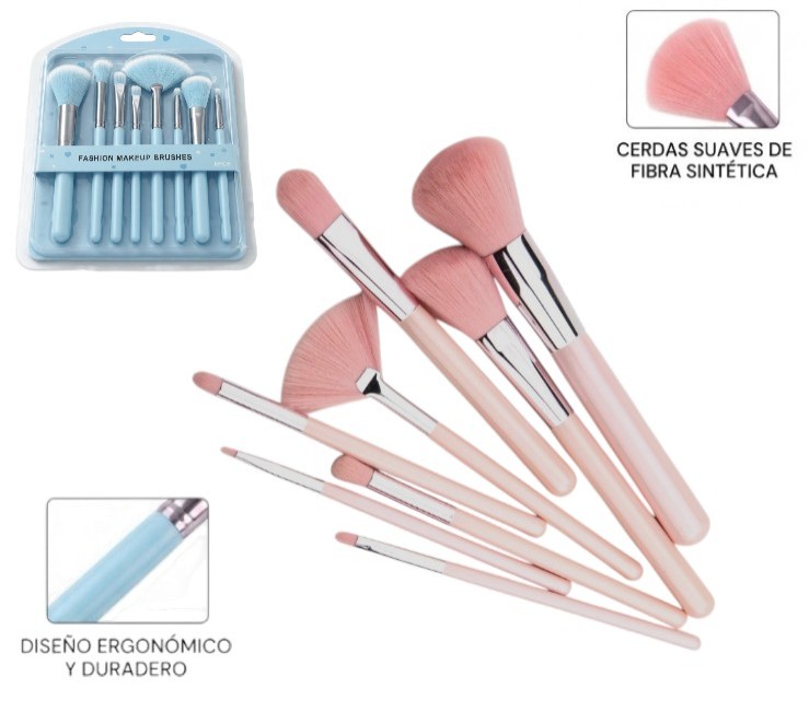 [PREITQH006] KIT 8 BROCHAS DE MAQUILLAJE