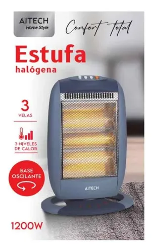 ESTUFA 3 VELAS 1200W GIRATORIO