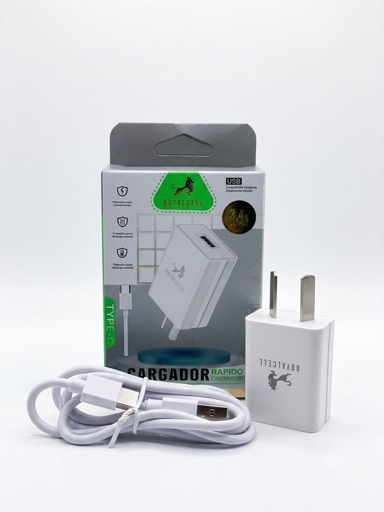 CARGADOR TIPO C 3.4 ROYALCELL