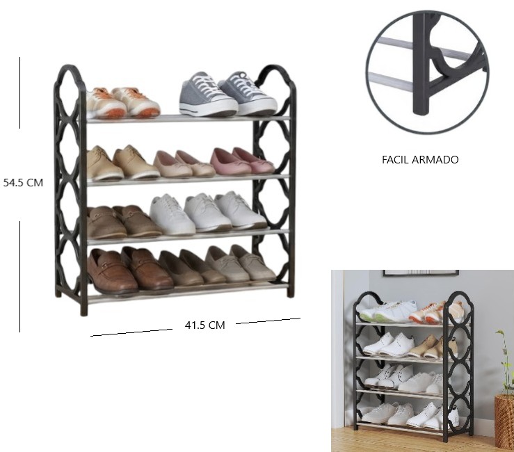 ORGANIZADOR DE ZAPATOS 4 NIVELES