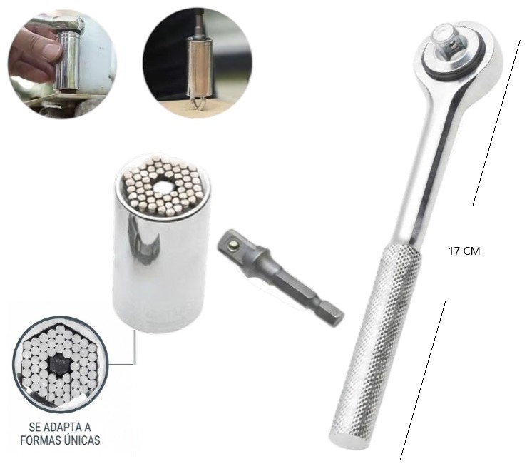 LLAVE DE TUBO UNIVERSAL C/ ADAPTADOR