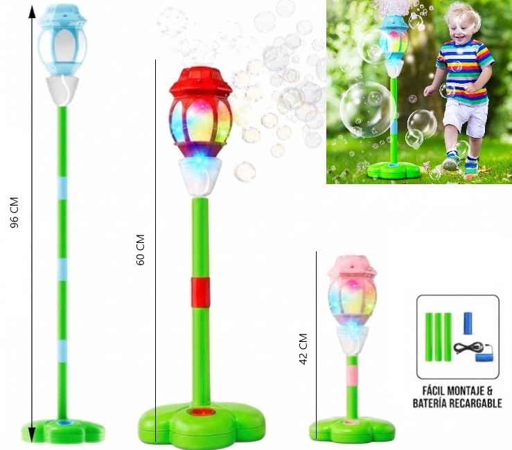 BURBUJERO FAROL DE LUZ RECARGABLE