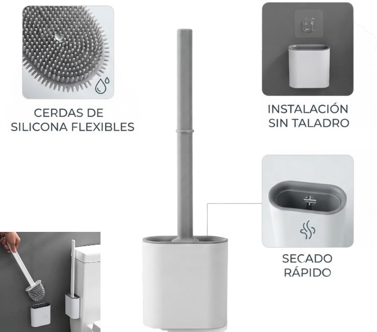 [PREITMELECH553] CEPILLO DE SILICONA PARA INODORO