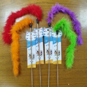 [PRECTWF89] JUGUETE P/ GATO {WF89} PALITO C/ PLUMA LARGA