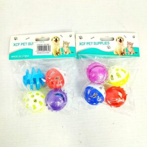 [PRECTWD1082] PELOTITA X4 SONAJERA {WD1082} JUGUETE MASCOTA