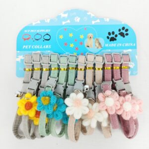 [PRECTWD1087] COLLAR P/ MASCOTA {WD1087} FLOR -PLANCHA X12