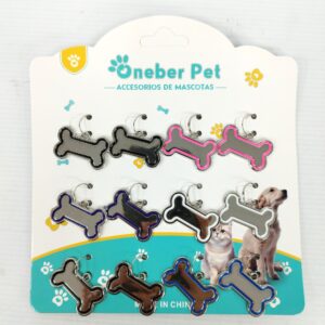 [PRECTWB258] CHAPITA P/ MASCOTA {WB258} HUESITOS -PLANCHA X 12