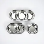 [PREZLBVP1001] Plato de salsa plateado 3pcs