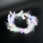 Corona de plumas con luz x10 - Multicolor