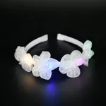 Vincha de flores blancas con luz x12 - Multicolor