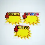 [PREZLLUE0101] Set de cartel de precios oferta/nuevo x12 (10 PCS) Estándar