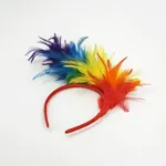 Vincha de plumas multicolor x12 Estándar
