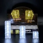 [PREZLLPV4501BL] Vela de hielo con luz x24 - Blanco