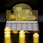 [PREZLLPV4401CA] Vela diamante chico con luz x24 - Cálido