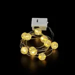 [PREZLLPM55CA] Mecanismo alambre bolita diamante 10 leds x12 - Cálido