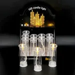 [PREZLLPO0201CA] Vela de aceite alta transparente con luz alta x12 - Cálido