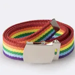 [PREZLBO3601] Cinturón multicolor con hebilla metalica Estándar