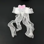 [PREZLBCA0401] Broche de pelo con listón blanco x12 Estándar