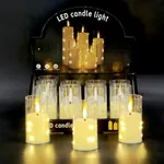 [PREZLLPV38CA] Vela con luz en vaso chico con alambre en espiral x12 - Cálido