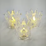 Vela corona con luz x12 - Cálido