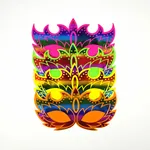 [PREZLCAN1501] Antifaz carton multicolor x12 (144pcs) Estándar