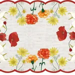 [PREZLMIN1801] Mantel individual flores de colores 30*45 cm Estándar