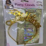 Set vincha y bandolera feliz cumpleaños x12 Estándar