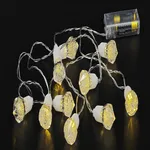 [PREZLLPG3601CA] Guirnalda diamante transparente 10 leds (AA) - Cálido
