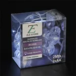 [PREZLLPG3201BL] Guirnalda bolita burbuja 20 leds (AA) - Blanco