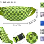 [PREZLMCH0401] Riñonera a cuadros 33*11*17 cm Estándar
