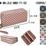 [PREZLBBD7102] Cartera  doble circulos 20*10.5*4.5cm Estándar