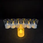 Vela con vaso plastico con luz x24 Estándar