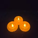 Vela redonda con luz x12 - Blanco